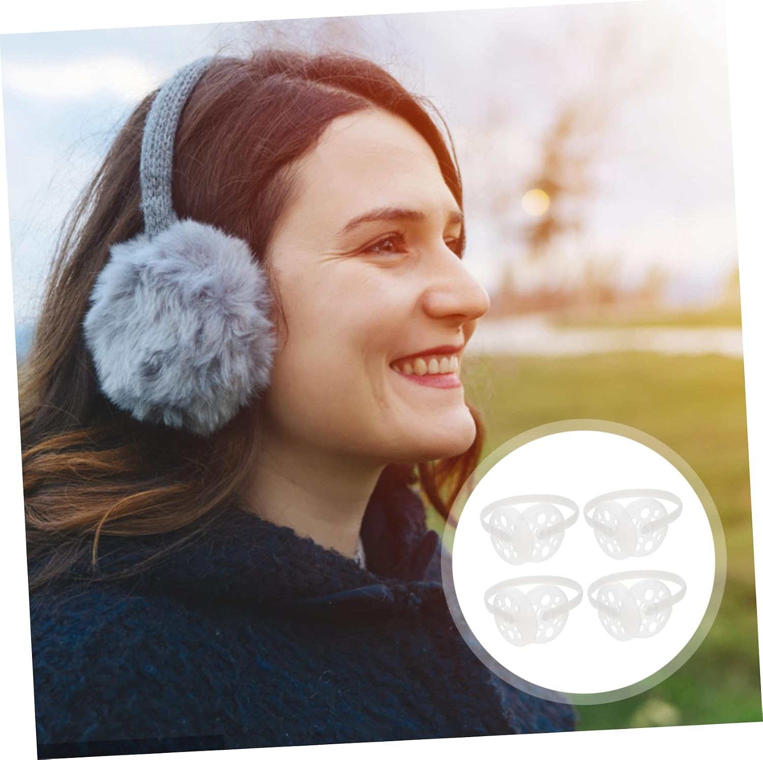 4Pcs DIY Earmuff Frames for Warm Ear Protection Sturdy Rack for Making Custom Earmuffs Replacement Parts for Winter Ear Warmers DIY Supplies for Gifts
