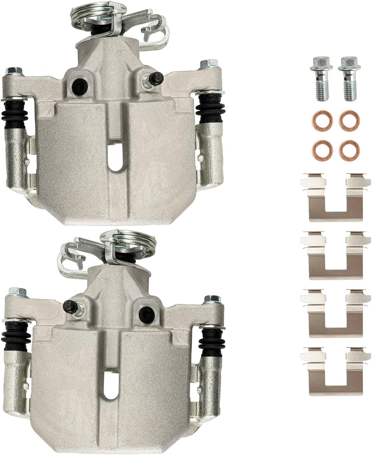 kax disc brake caliper assembly with bracket compatible with select buick and cadillac models - lucerne/dts 2006 2007 2008 2009 2010 2011 - rear driver and passenger side, 2-pc set 18b5014+18b5015 rear