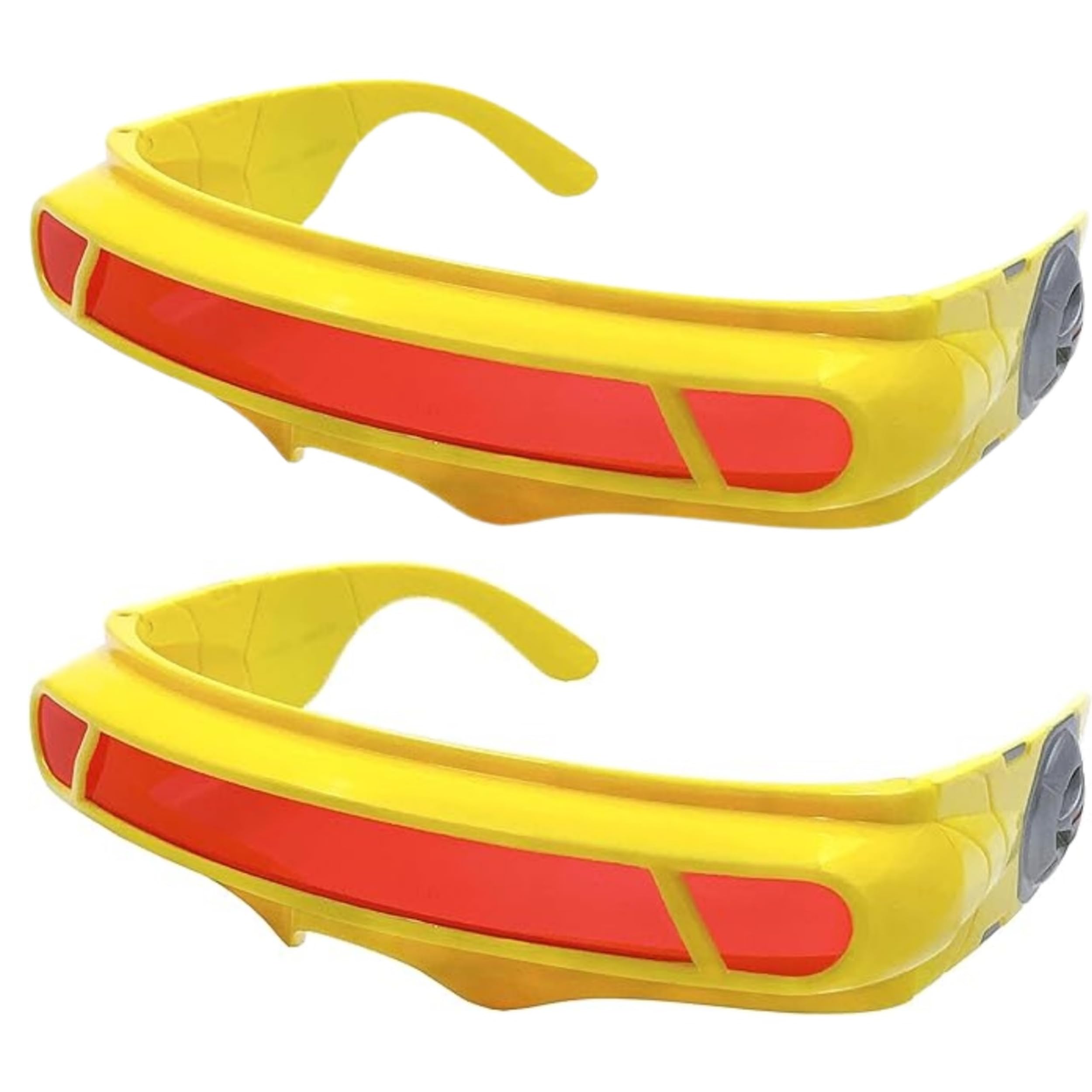 grinderPUNCH Futuristic Space Alien Costume Sunglasses Cyclops Shield Party Mirror Mono Lens
