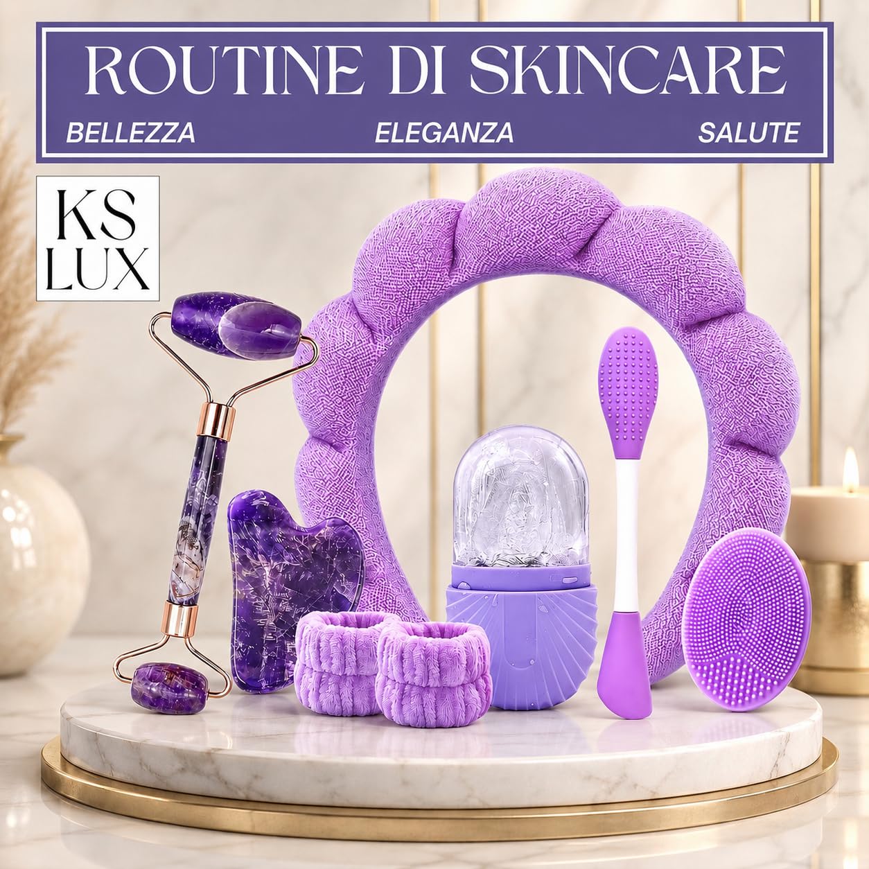 Kit skincare viso completo, set skin care coreana, kit skin care accessori, set skincare bambina, cofanetto regalo donna beauty, beauty routine bambina, kit bellezza regalo donna, massaggiatore viso