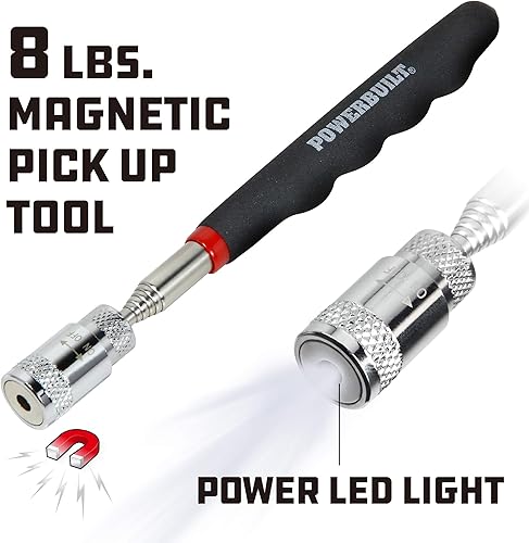 Miniatura 2 de Powerbuilt Herramienta de recogida magnética telescópica con luz LED de 8 lb - 940606