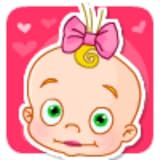 farbenfrohen Landschaft Funny Kids Kissing