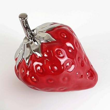Figurine Fraises Rouge Argent Taille Au Choix Decoration Fruits Fruits Cuisine Decoratif Figurine Medium Amazon Fr Cuisine Et Maison