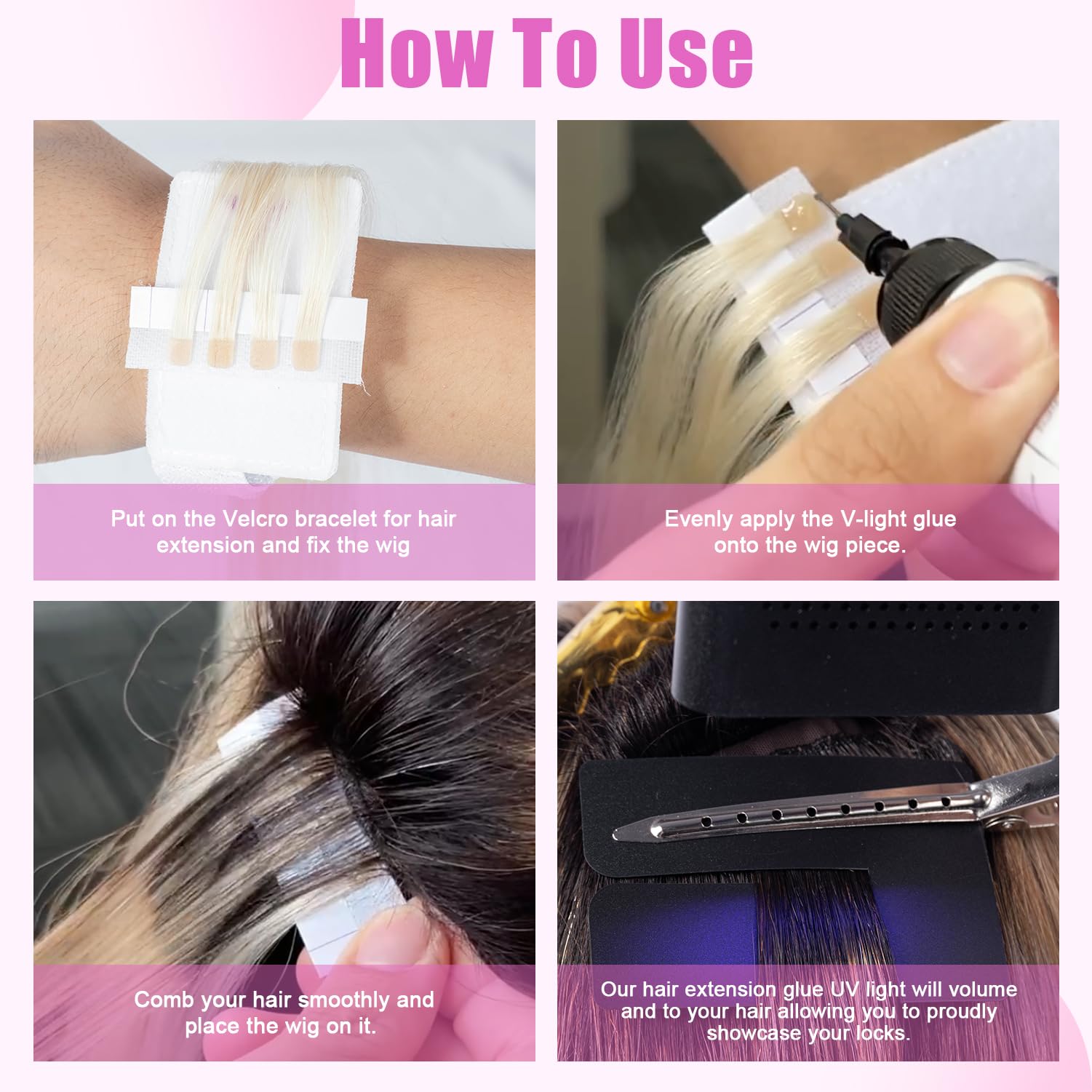 Venvee UV Hair Extensions Kit - Salon Quality at Home -4 Venvee UV Hair Extensions Kit - Salon Quality at Home -4