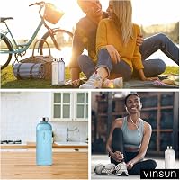 VINSUN Szorítható Ivópalack 650/1000/1500ml Tritan BPA-mentes Sportpalack 9