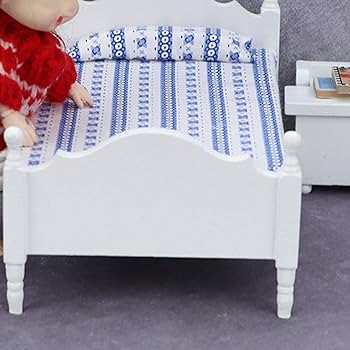 ヴィンテージ☆ドールベット Amazon | Tachiuwa 1/12 ミニチュアベッド ドールハウス ベッド