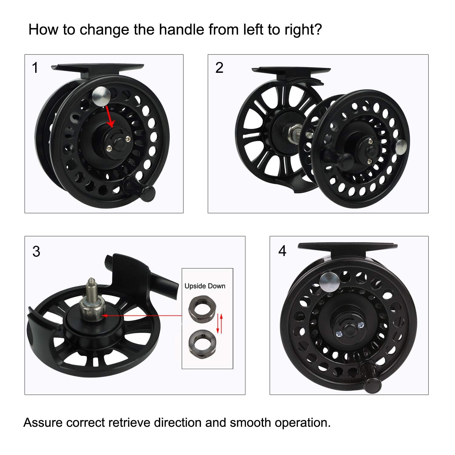 changing the retrieval on a fly reel Aventik HVCE Graphite Center Drag System Classic III Graphite Large Arbor Sizes 3/4, 5/6, 7/8wt Fly Fishing Reels (3/4 with Extra Spool) : Sports & Outdoors 👀 You won't believe l-xl-size lb Test:8 lb