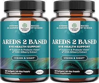 AREDS 2 Based Eye Health Supplement for Adults - AREDs 2 Eye Vitamins for Vision Blue Light Protection Dry Eyes with Zeaxanthin Plus Lutein and Bilberry Extract (4 Months)