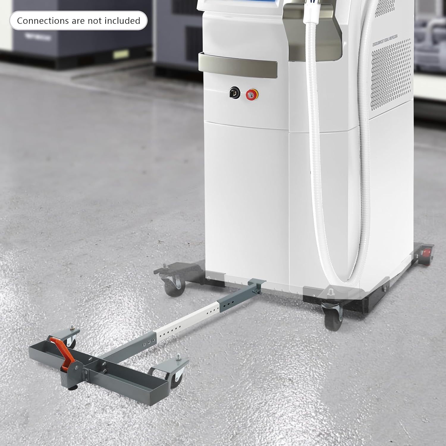 Universal Mobile Base, Heavy Duty Universal Mobile Base 200 BLS Capacity, Adjustable Mobile Base Kit with 2 Universal Wheels and 1 Footbrakes, Longitudinal Adjustable 32.8-42.8 Inches