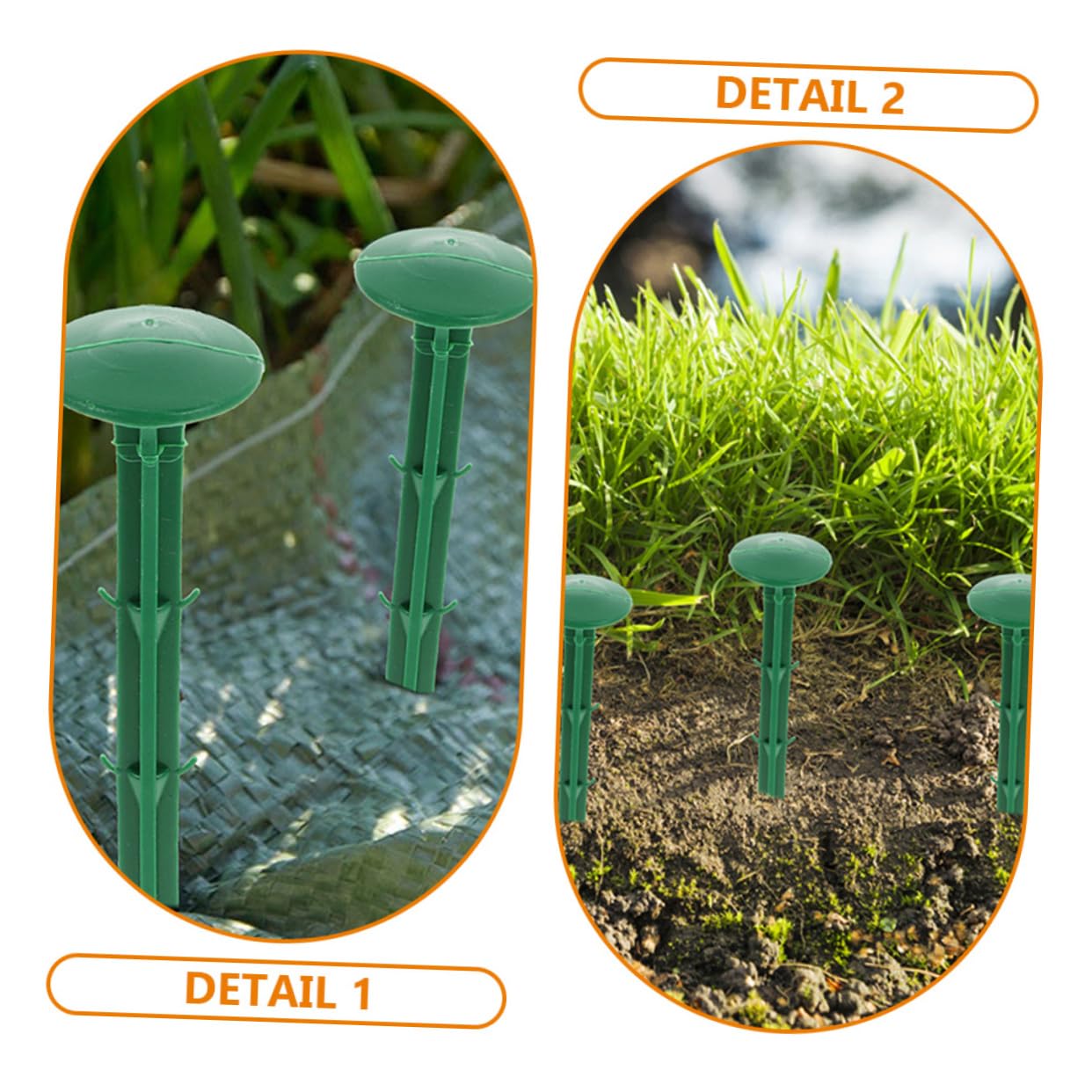 Piquets de Fixation au Verts 150 Pièces en Plastique pour Jardin