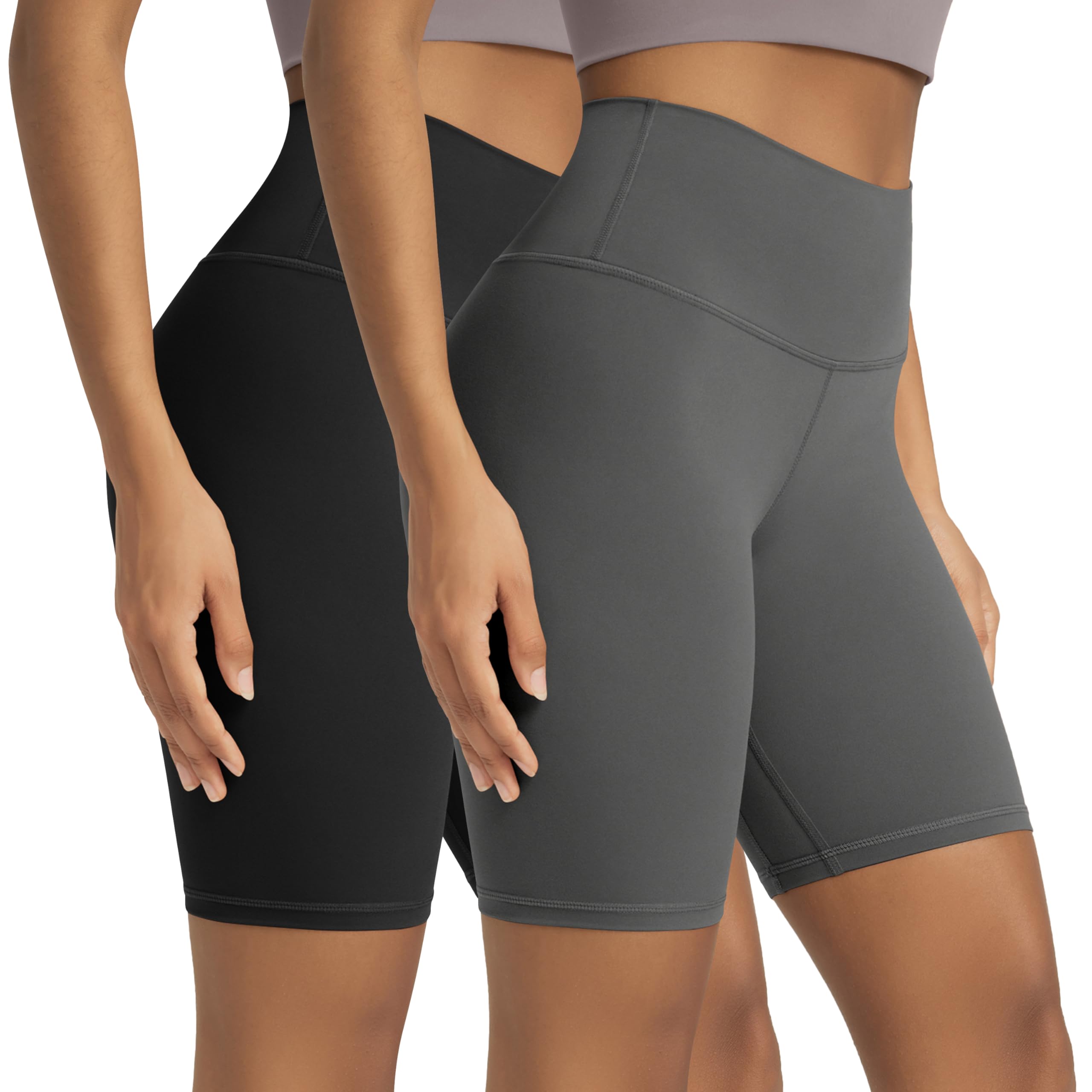 ODODOS Lounge Yoga Shorts for Women- 4" / 6" / 8" /10" High Waist Buttery Soft Biker Shorts