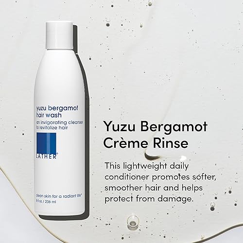 Miniatura 2 de LATHER Yuzu Bergamota Crème Rinse  Acondicionador de aceites esenciales  Acondicionador con yuzu y bergamota  Acondicionador natural  Productos para