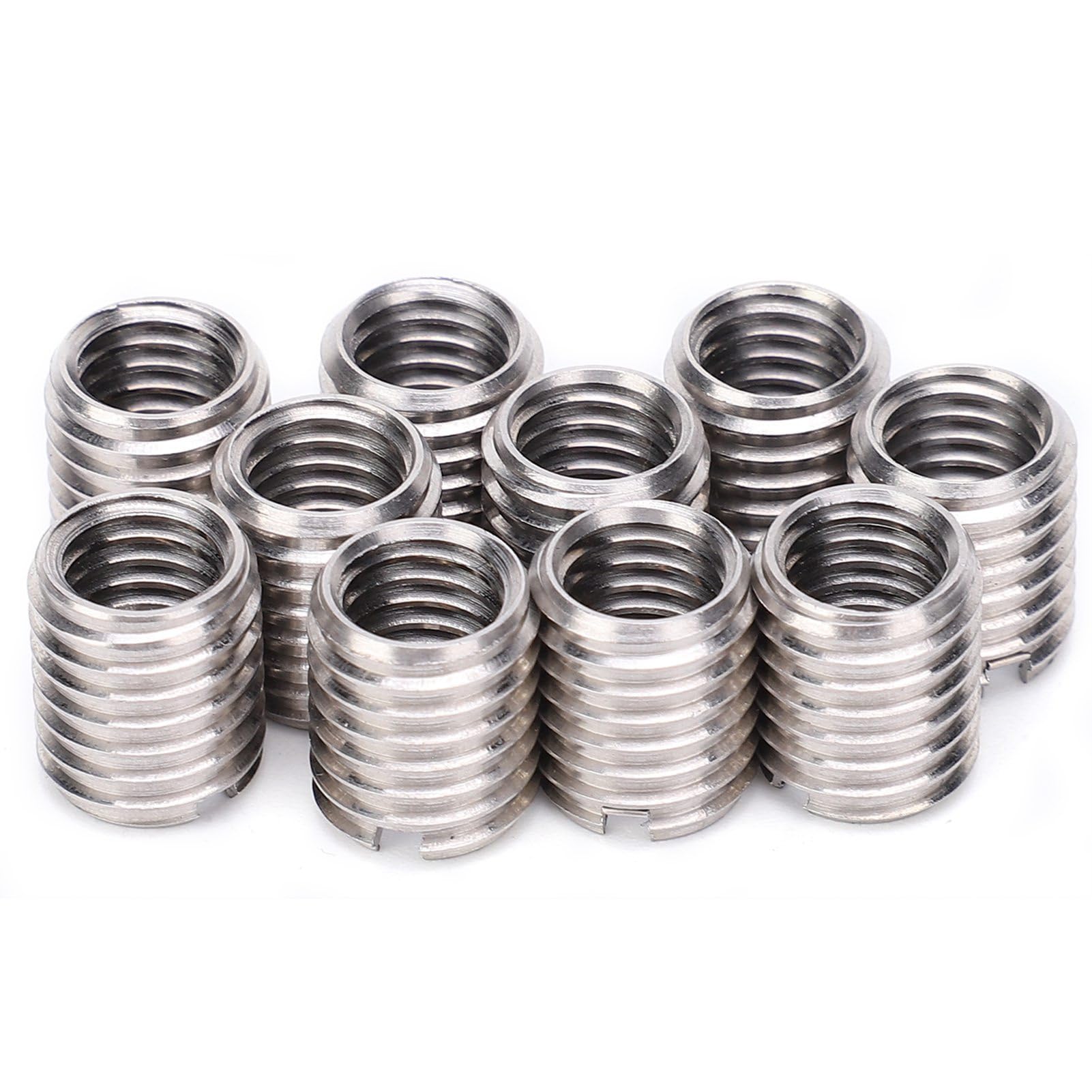 Riduttore Filettato M10 a M8 10 Pezzi Manicotto di Riparazione Inserto Filettato Acciaio Inossidabile