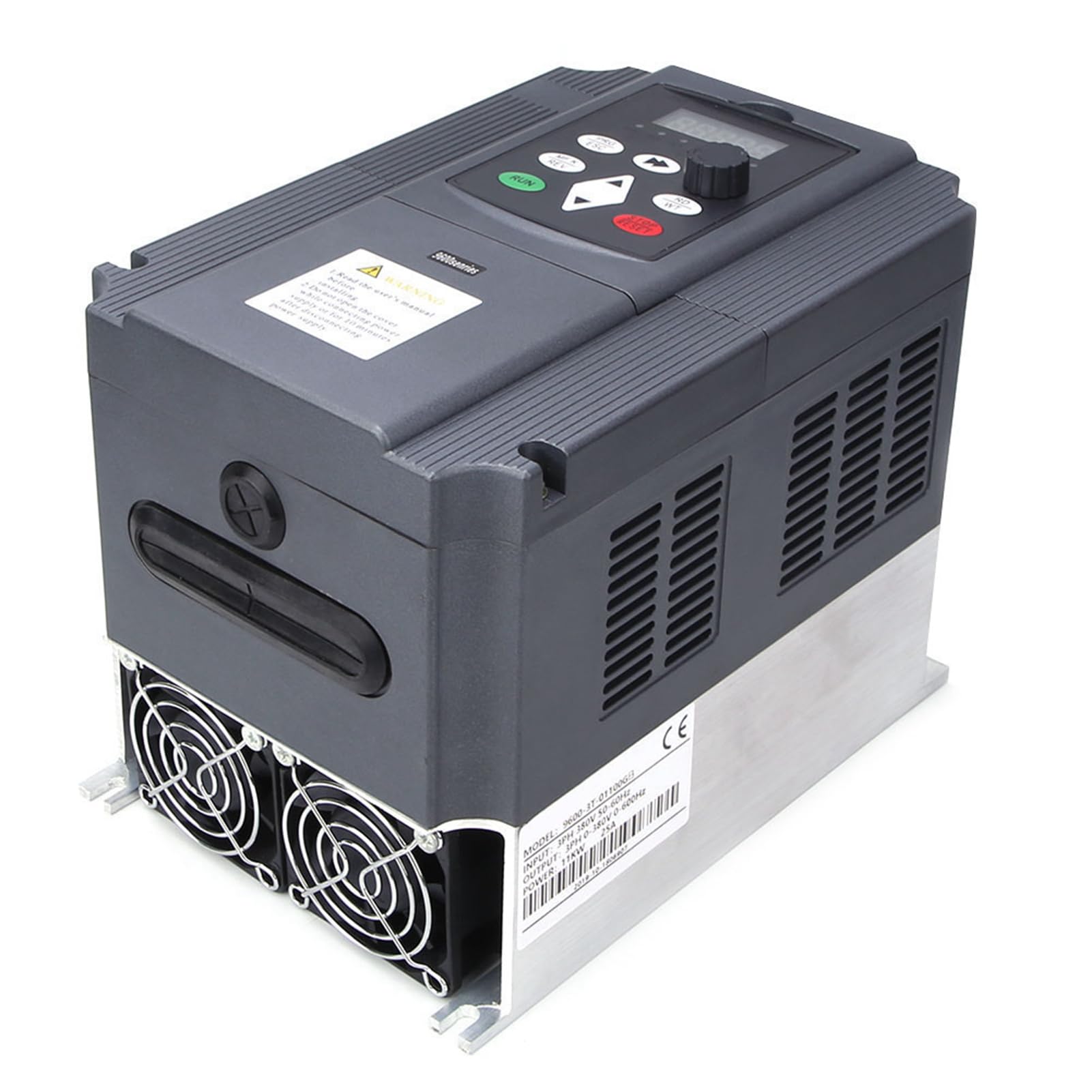 Fdit Variateur de Fréquence 11 KW 380 VAC Triphasé, Contrôle Vectoriel V/F, 0-600 Hz, 150x220x172 mm, pour Automatisation Industrielle