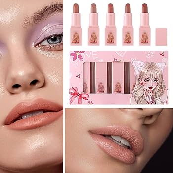 Amazon | 口紅セット ベルベット マット 5色 リップグロスセット