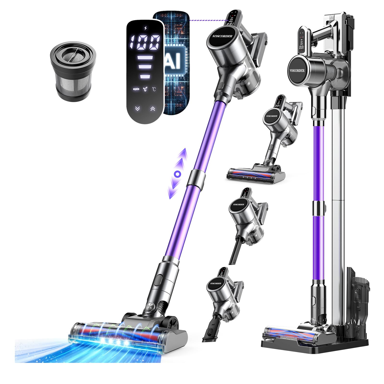 Amazon | 掃除機 コードレス【2027先行発売！自走式！超強力吸引＆TÜV