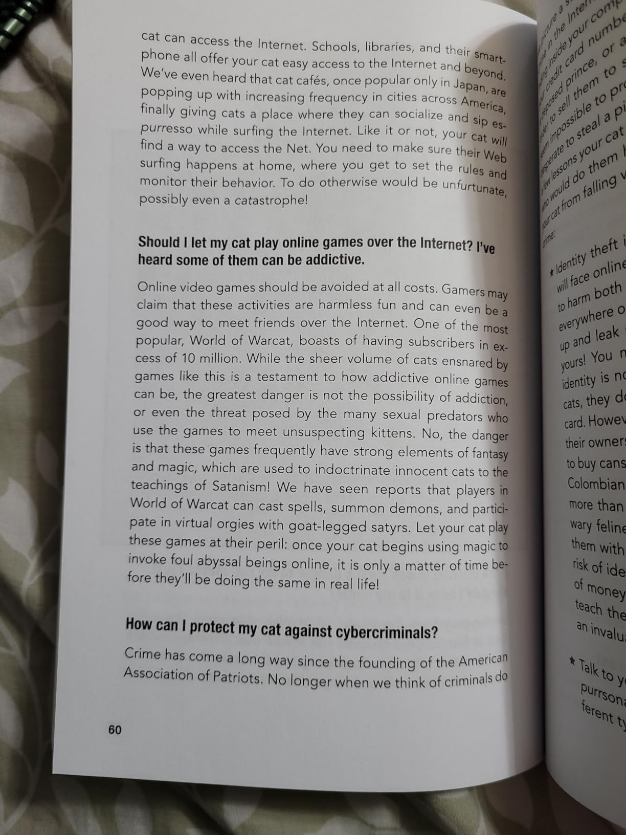 2/mo Finance How to Talk to Your Cat About Gun Safety And Abstinence, Drugs, Satanism, and