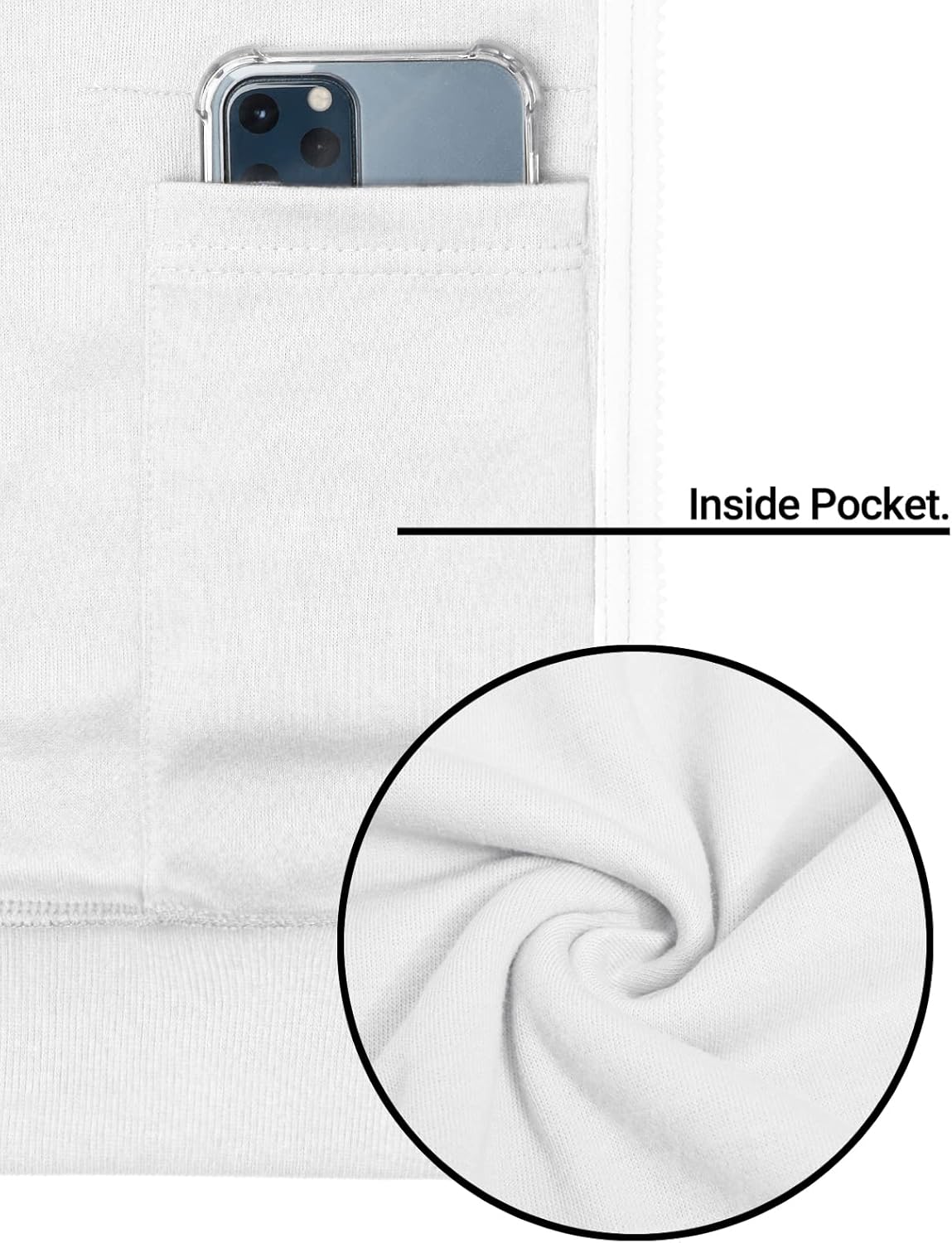 Ohoo Mens Slim Fit Lightweight Pinstripe Zip Up Hoodie with Pockets Long Sleeve Full-Zip Hooded Sweatshirt - Image 4