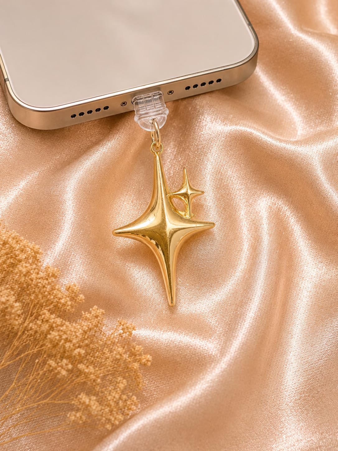 Case Creation Bow Charm Charging Jack Protector Anti-dust Plugs for USB-C Port Type-C Rhinestone Cute Cap Compatible with Smartphones, Tablets, Laptops (Silver Bow Dust Plug Charm, Pack of 1) — Amazon image 13
