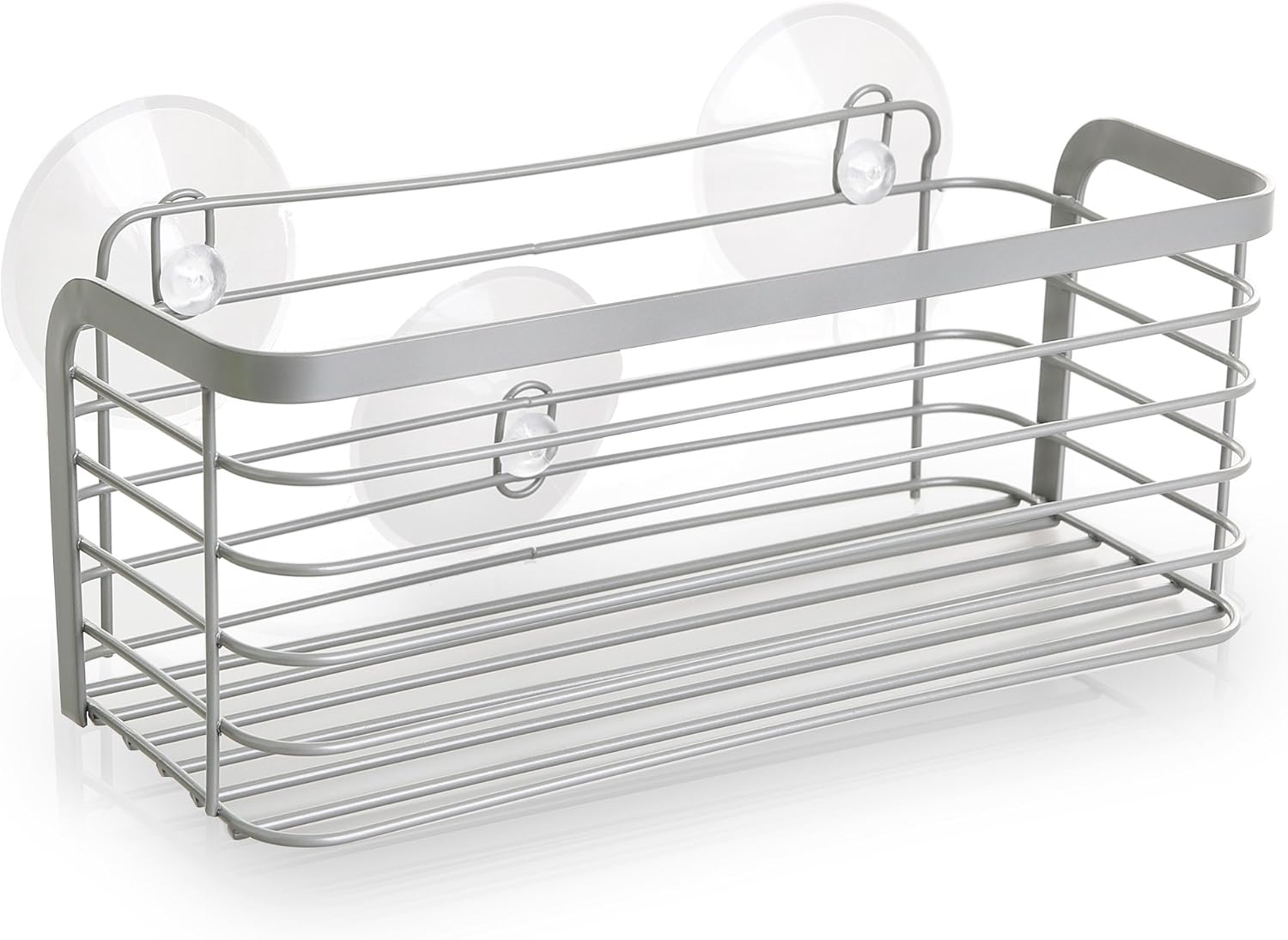 BINO Suction Nickel Shower Caddy, Basket
