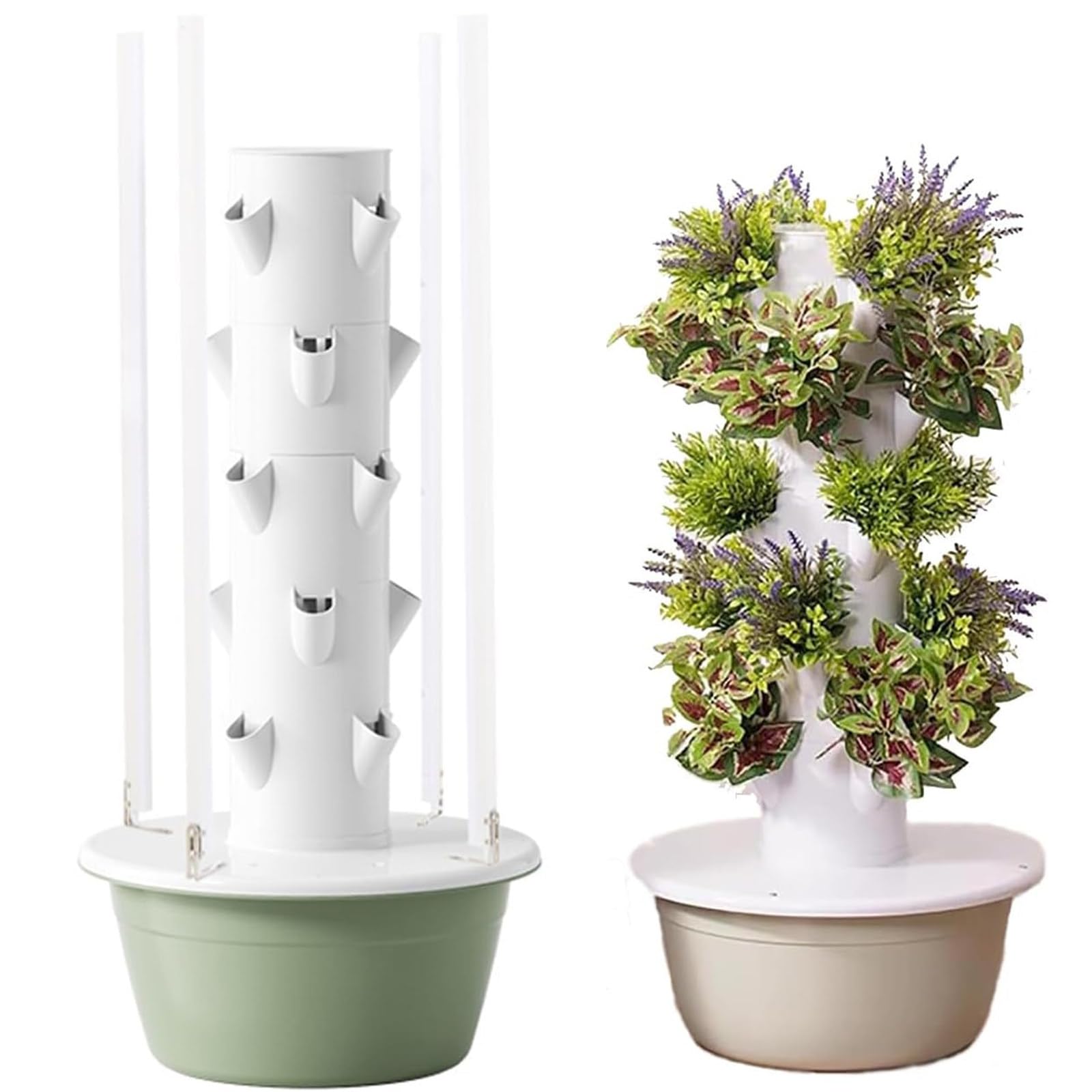 ylpddmm Vertical Hydroponic Grow Tower Aeroponic Tower for Fruits and Vegetables 5Layer-Withoutlight