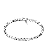 Men's Plated Stainless Steel Engravable Personalized Gift ID, Chain or Cuff Bracelet for Men