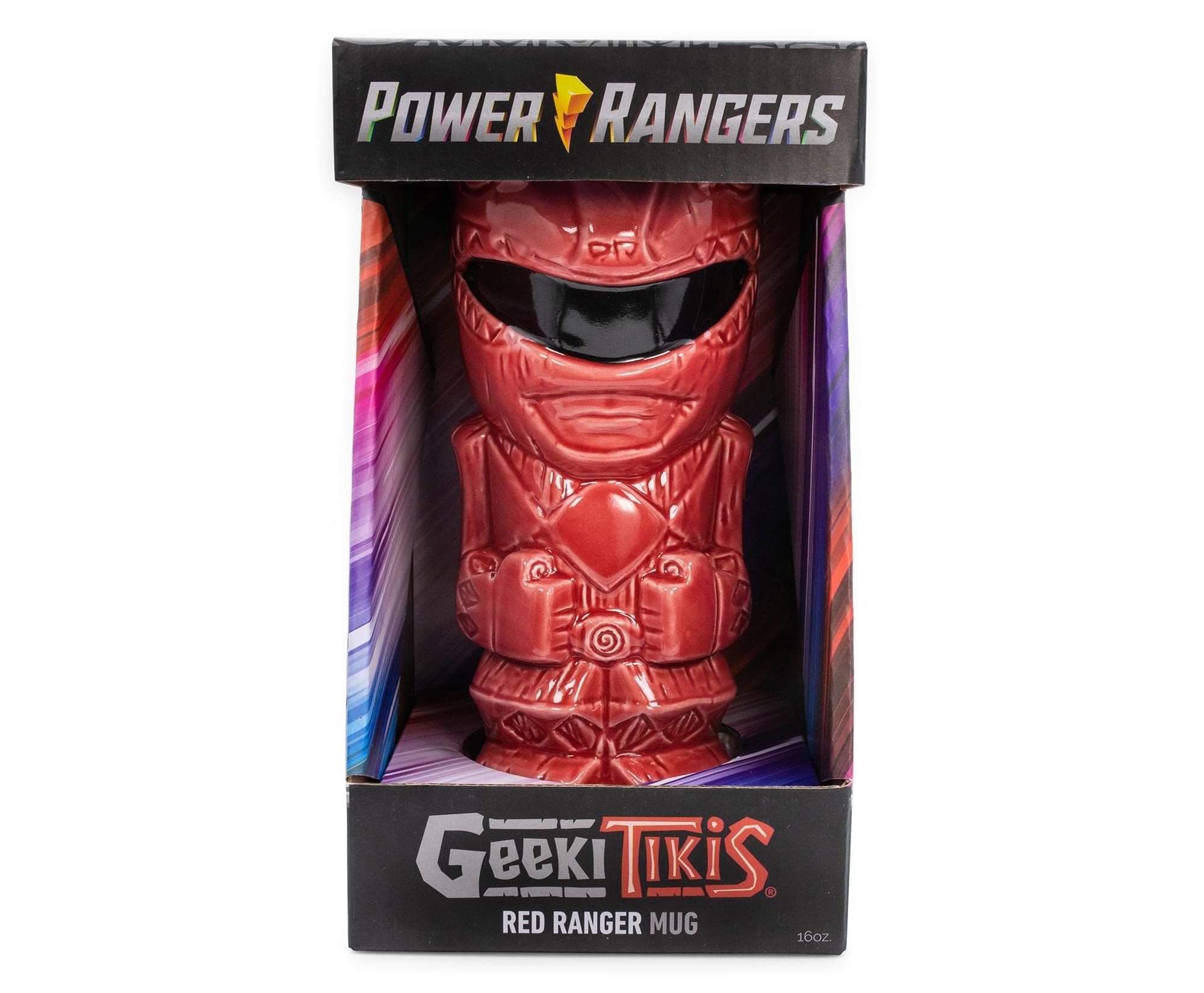 Geeki Tikis Power Rangers Red Ranger Keramiktasse | Fassungsvermögen: 473 ml