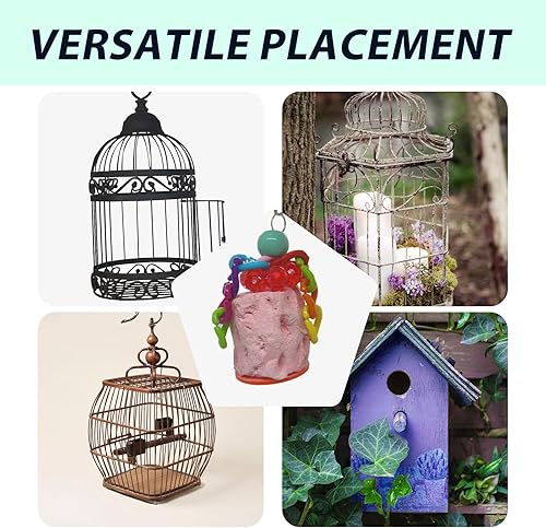 Miniatura 5 de NIIIYTYB Piedra de moler de pico de pájaro para periquitos, juguetes de corte de calcio para pájaros, calcio para periquitos, bloque de masticación