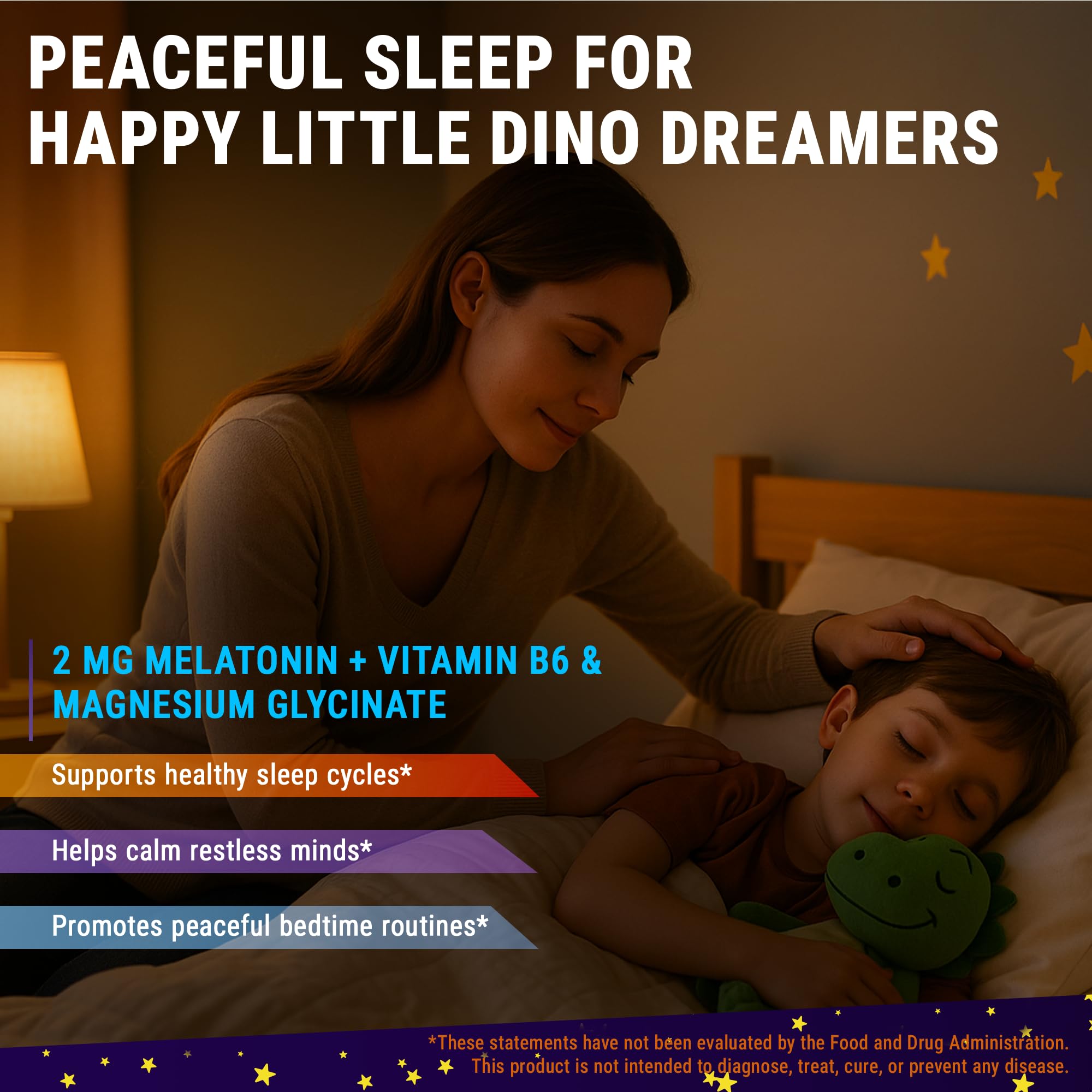 New Elements Melatonin Gummies Kids 2mg with Magnesium Glycinate & Vitamin B6 | Sleep Gummies for Kids | Dinosaur-Shaped Sleep Support | Natural Grape Flavor | Non-GMO | Gluten Free — Amazon image 5