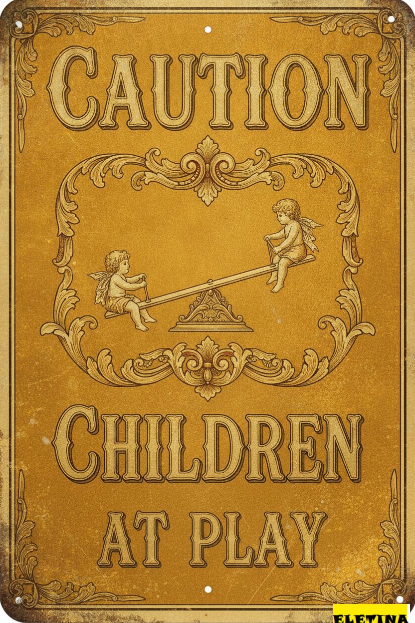 Personalized Sign for Man Cave Beware Caution Metal Plaque Tin Caution Children At Play Metal Tin Warning Retro Street Hanging Yard Road Street Outdoor Driveway 8x12in Private Property Decorative