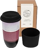 Vista 25 de NOVA CERAMICS Taza de Viaje Grapefruit de 12oz - Vaso de Café Para Llevar Con Tapa - Apto para Microondas y Lavavajillas - Diseño Único