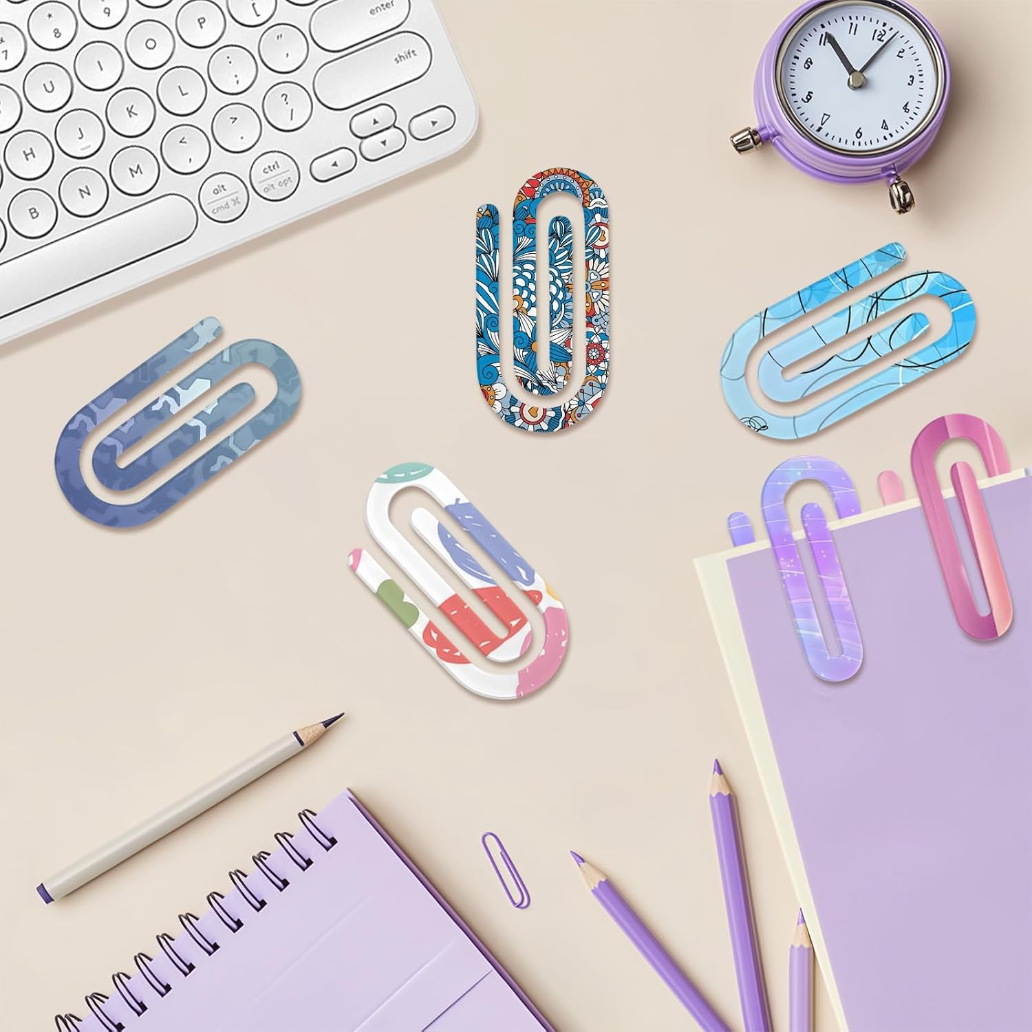 36 Pcs Sublimation Paper Clips Jumbo Blanks Bulk, 4x2 Inch Acrylic Sublimation Paperclips Blanks Large, Personalized Paper Clips for Crafts, Gifts, Home, Office, School Use