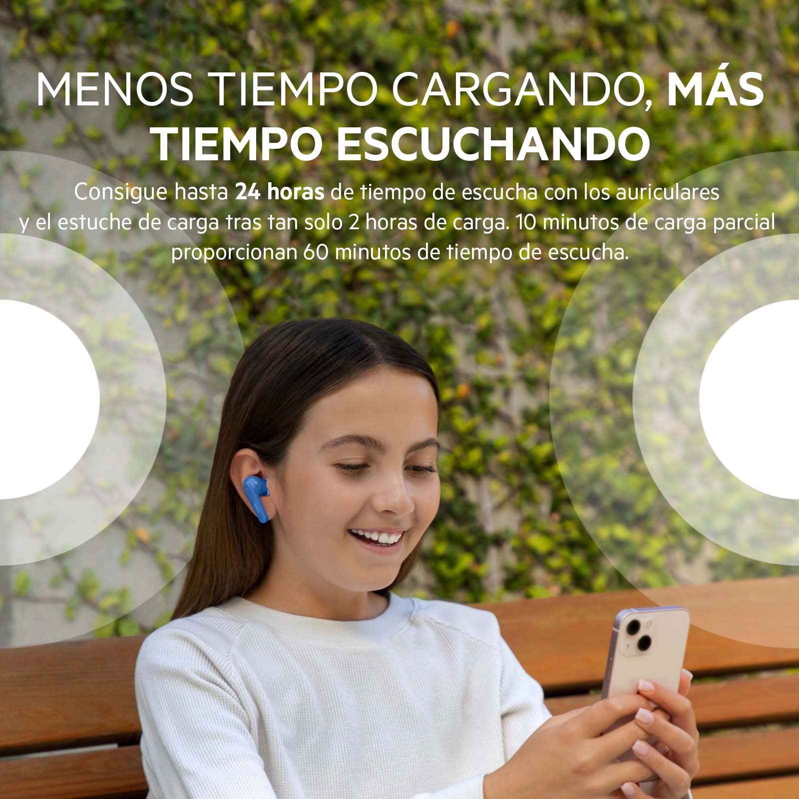 Belkin SOUNDFORM Nano, auriculares True Wireless para niños, volumen limitado a 85 dB, enseñanza virtual, certificación IPX5, 24 horas de autonomía, para iPhone, iPad, Kindle, Pixel y otros, azules