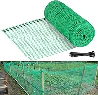 VOCRAY 5x100 FT Plastic Deer Fence Netting - Heavy Duty Garden Mesh Barrier for Deer, Rabbits, Birds, Chickens, Pets & Crops