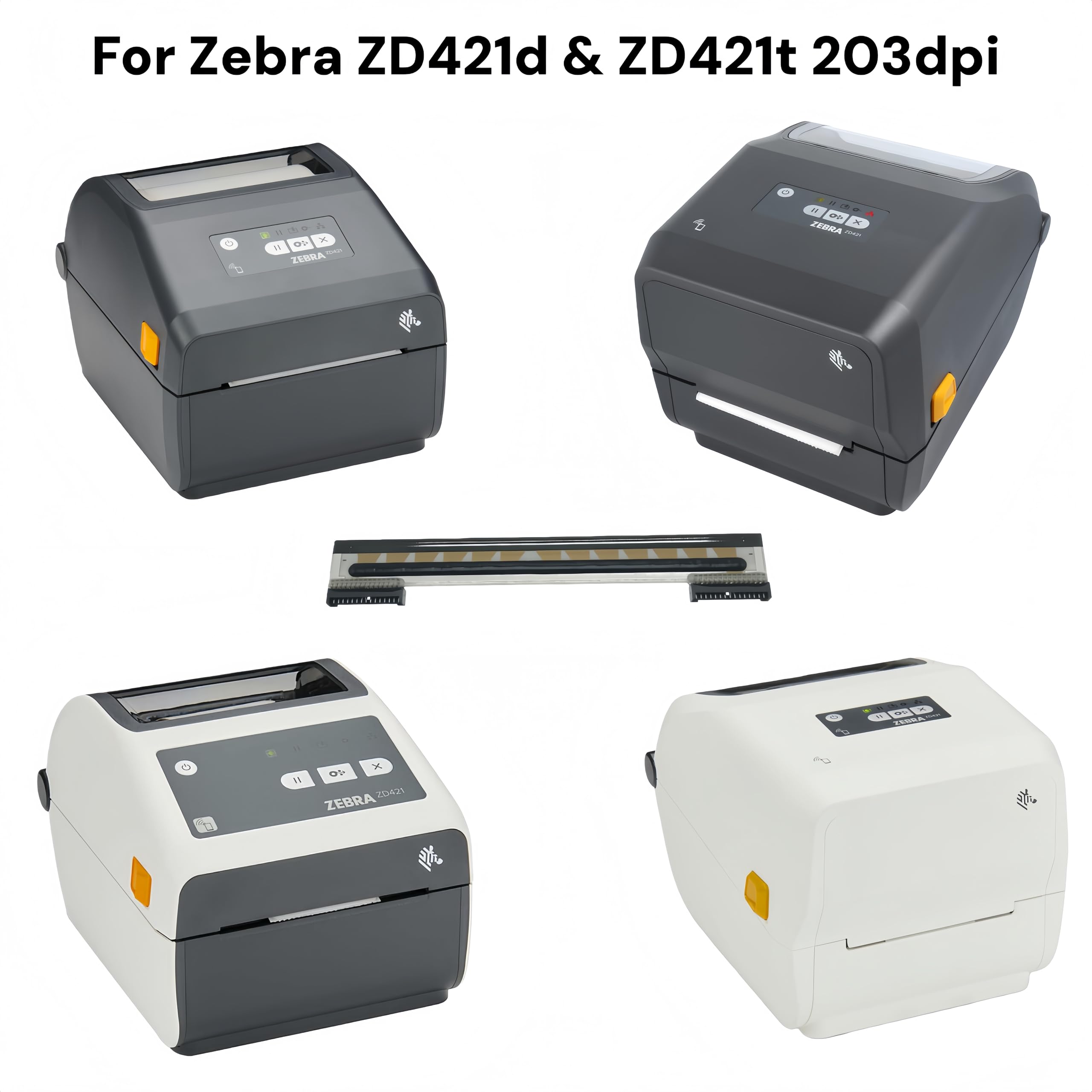 1 cabezal de impresión de transferencia térmica P1112640-218 P1112640-019 de 203 dpi, compatible con Zebra ZD421T ZD421 ZD421T-HC ZD421D
