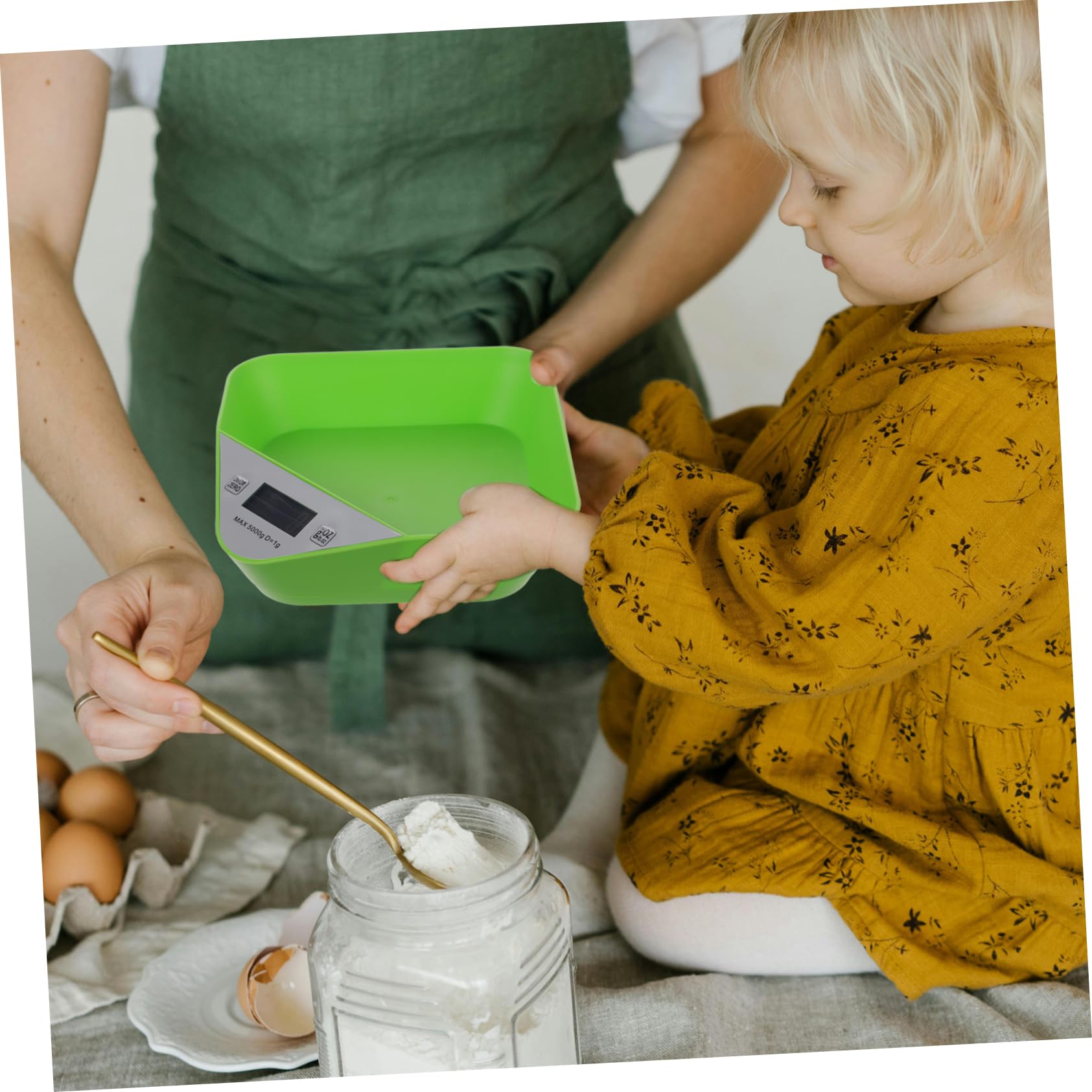 POPETPOP Bilancia Da Cucina Elettronica Con Ciotola Integrata Bilancia Digitali Per Alimenti Pesatura Precisa Senza Batteria Per Cottura e Farine Dispositivi Cucina Pratici e Compatti
