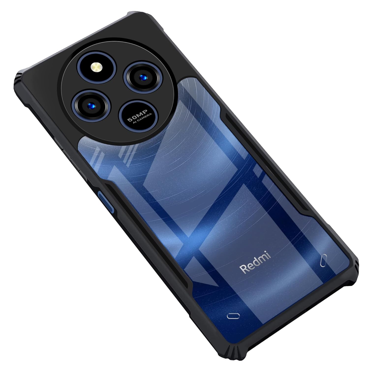 CEDO Redmi 14C (4G)/Redmi 14C (5G)/Poco M7 (5G) Back Case Cover | Camera Protection Shockproof Bumper-Edge | Acrylic Crystal Clear 360 Degree Protection TPU+PC|Transparent Eagle Back Case Cover-Black CEDO Redmi 14C (4G)/Redmi 14C (5G)/Poco M7 (5G) Back Case Cover | Camera Protection Shockproof Bumper-Edge | Acrylic Crystal Clear 360 Degree Protection TPU+PC|Transparent Eagle Back Case Cover-Black