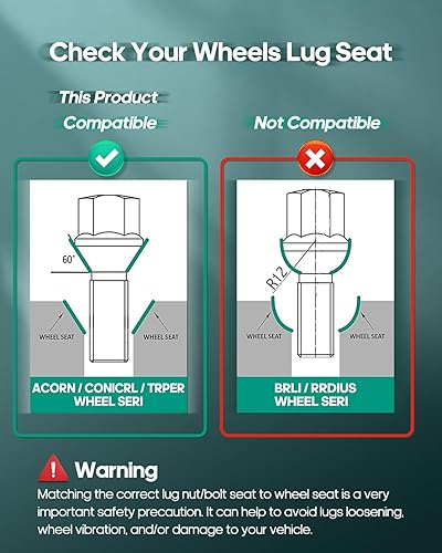 Miniatura 4 de SCITOO Perno de rueda M12 x 1.25 de 12 x 1.25 pulgadas, 20 piezas de vástago plateado de 1.102 in de longitud compatible con Jeep Compass