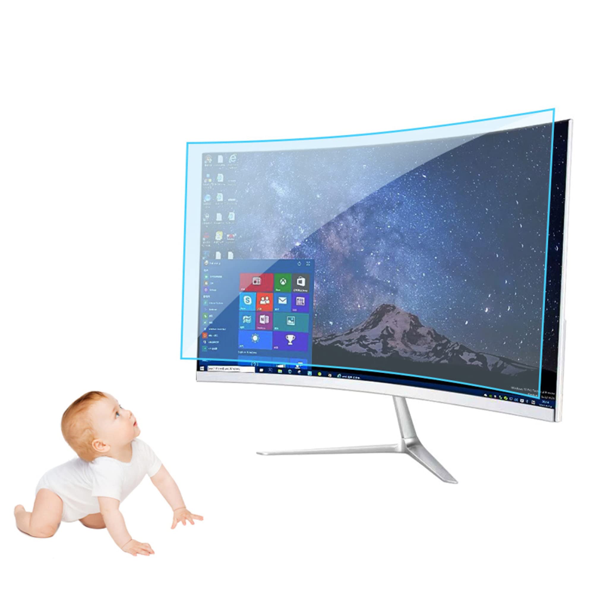 Filtre lumière bleue TV pour soulager la fatigue des yeux