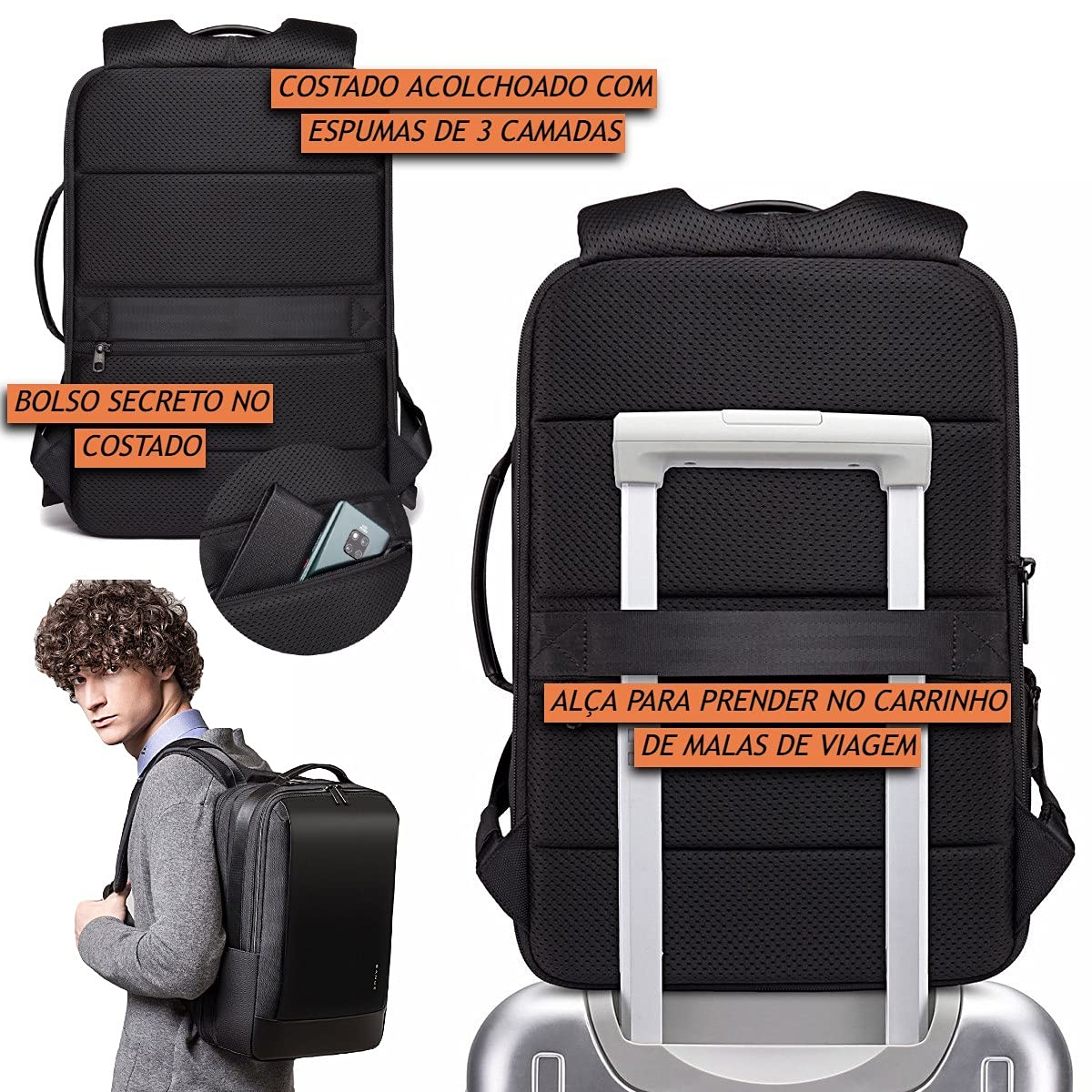 BANGE Mochila Masculina Executiva Antifurto Impermeável para Notebooks de Até 15.6 Polegadas Premium Com Detalhes em Couro Legítimo com Capacidade de 28 Litros Bange Premium… em promoção! Veja a oferta e mais achadinhos de Mochilas & Pastas Masculinas 7 Hoje é o melhor dia para comprar BANGE Mochila Masculina Executiva Antifurto Impermeável para Notebooks de Até 15.6 Polegadas Premium Com Detalhes em Couro Legítimo com Capacidade de 28 Litros Bange Premium… com aquele preço maroto! Promoção! Aproveite a oferta! 7