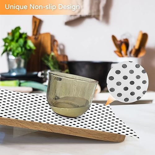 Miniatura 4 de Revestimiento para gabinete de cocina, impermeable, 12 x 20 pies, 2 rollos no adhesivo, duradero, resistente, forro de agarre fuerte, forro lavable