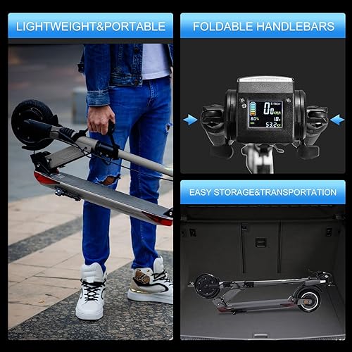 Miniatura 6 de E-TWOW GT SE - Patineta eléctrica rango de 31 millas velocidad máxima de 25 mph carga máxima de 275 libras altura ajustable del manubrio ligero 29