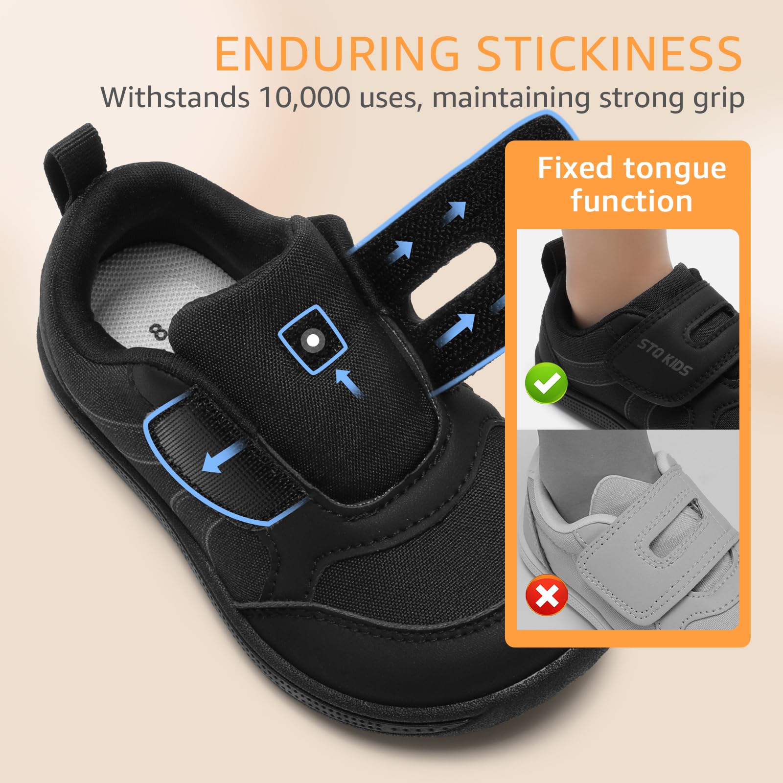 STQ KIDS Barefoot Niñas Zapatillas Deportivas Niño Clásicas Calzado Respetuoso Bebe Primeros Pasos Moda Non-Slip Descalzo con Caída Cero al Aire Libre para Mejor Regalo