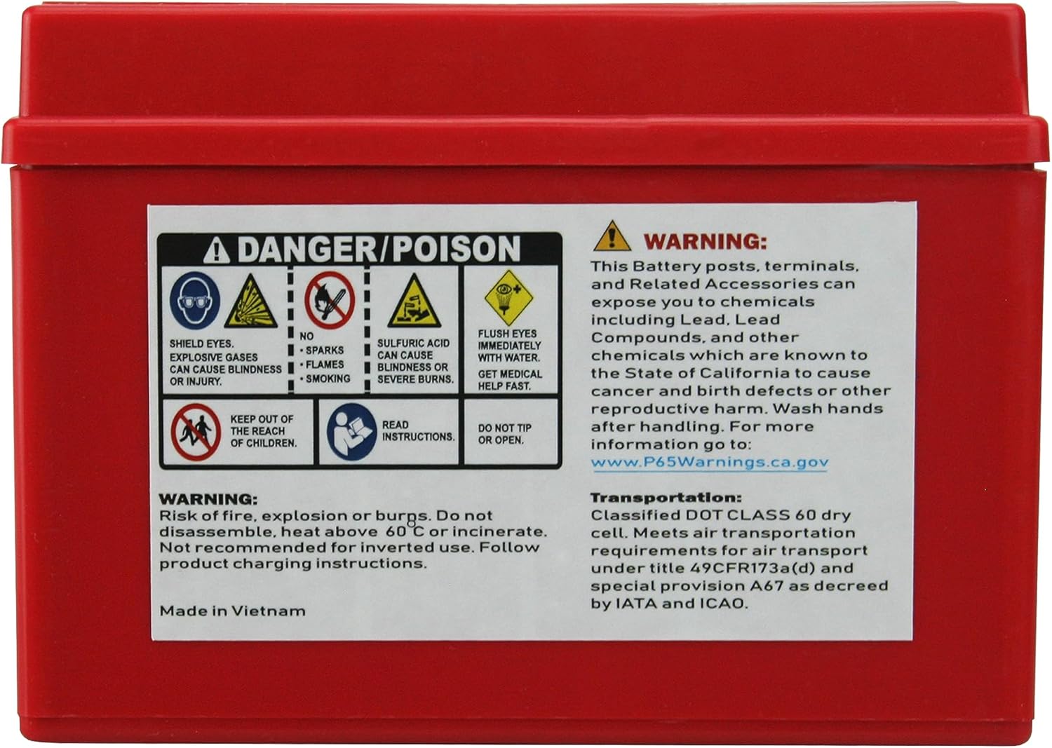 Banshee YTZ14S Motorsports Battery Compatible with Honda VT13CX Fury