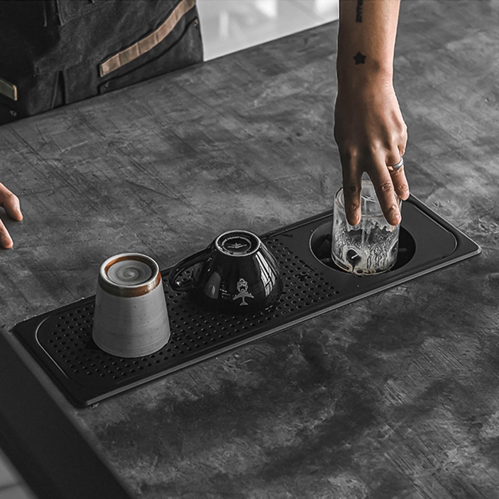 Rotary Jet enjuagador de Vidrio para fregaderos de Cocina, lavavasos y limpiadores de Botellas de bebé Grifo enjuagador de Vidrio para el hogar de Cocina y Bar Fregadero Accesorios(Silver,A)