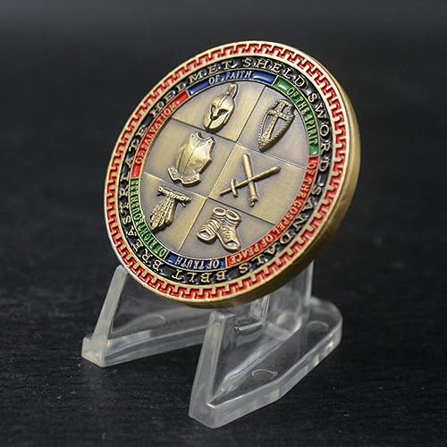 Miniatura 5 de Moneda Conmemorativa de Oración 3D Moneda Conmemorativa de Armadura de Dios