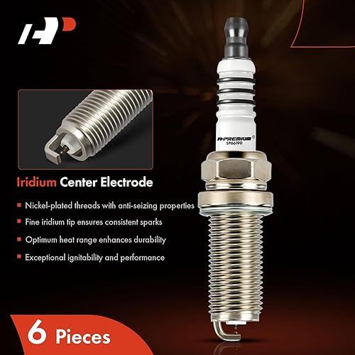 Miniatura 3 de A-Premium Bujías iridio platino (paquete de 6) compatibles con Toyota Camry, RAV4, Tacoma, Highlander, Tundra, Sienna, 4Runner, Avalon, Venza y