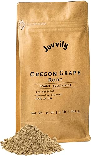 Polvo de raíz de uva Oregon - 1 libra - Un solo ingrediente, suplemento herbario
