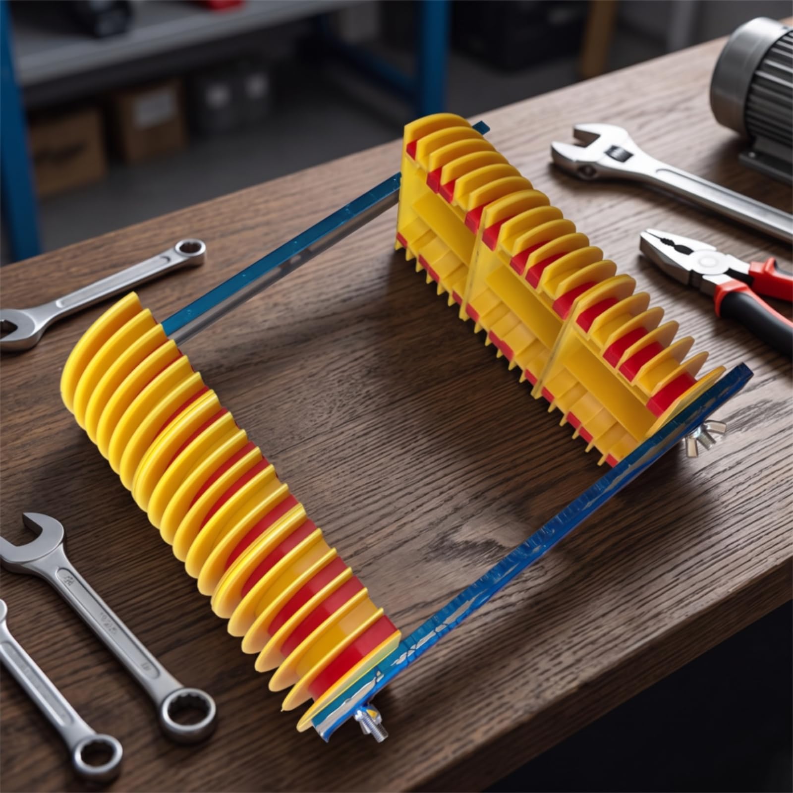 MERIGLARE Spulenwickelkopf mit 18 Schlitzen Motorspulenwickelform stabil Spulenwickelform für Elektromotorenbauer, Handwerker, Spulenwicklung, C