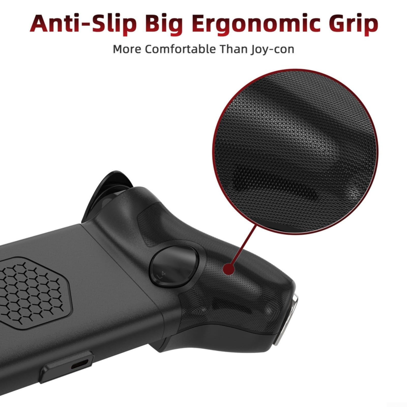 ZiStarlilife Controller di gioco mobile wireless con joystick effetto Hall, 2 pulsanti posteriori, batteria 15H per Switch 2/1 PC, gamepad ergonomico nero